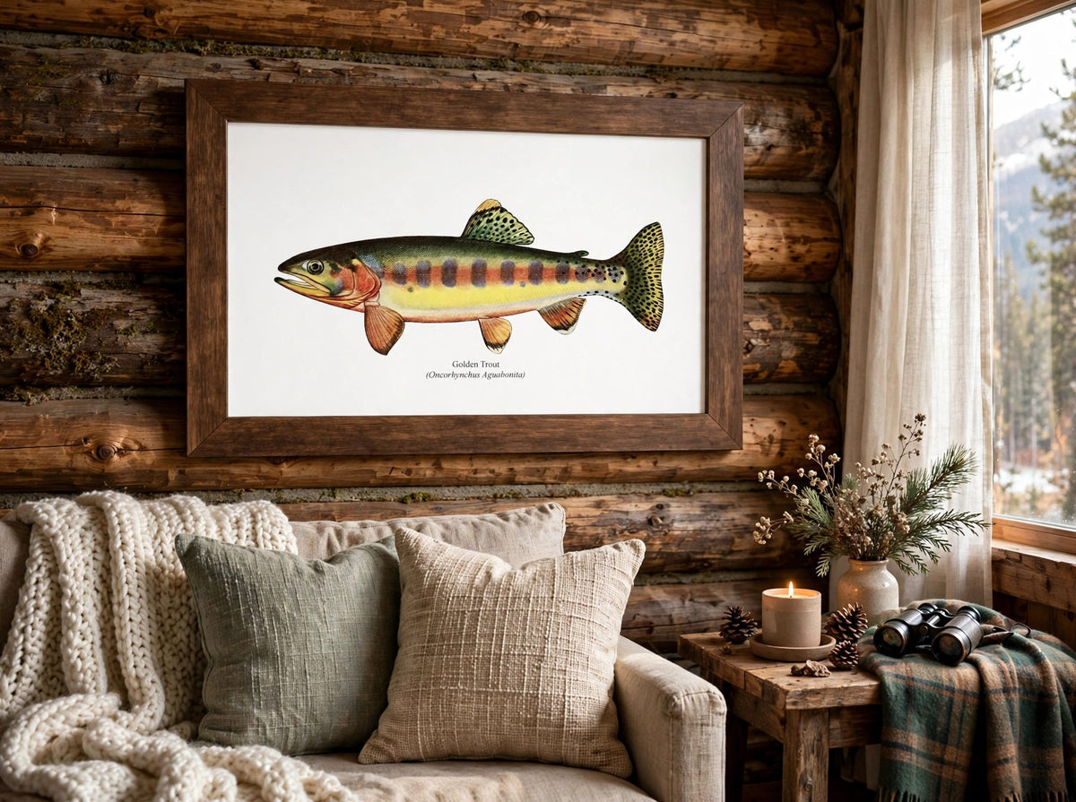 Golden Trout Vintage 1903 Naturalist Print