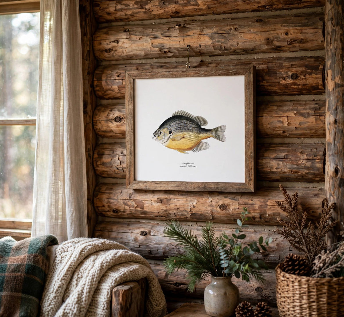 Pumpkinseed Freshwater Fisherman Naturalist Print