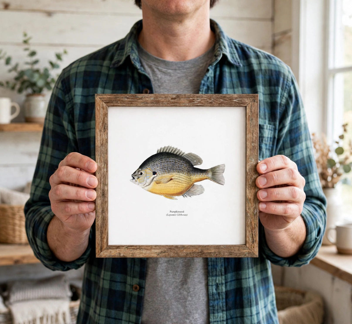 Pumpkinseed Freshwater Fisherman Naturalist Print