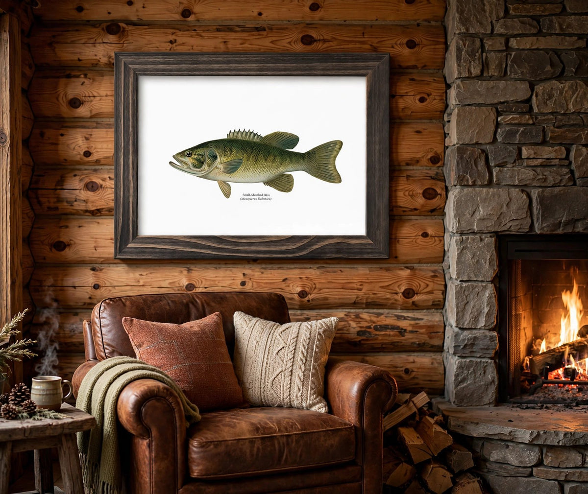 Smallmouth Bass Vintage Naturalist Print