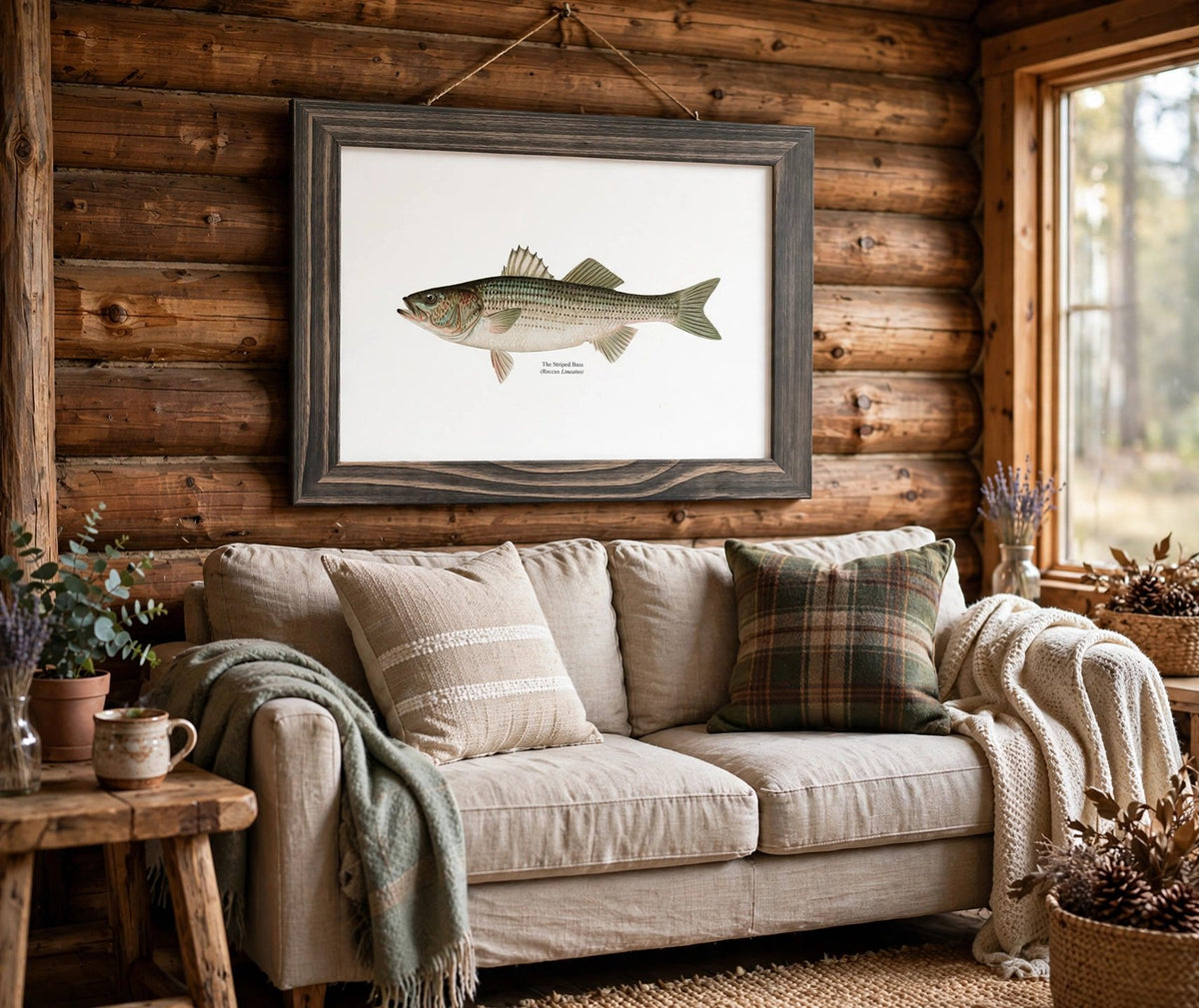 Striped Bass Vintage Naturalist Print