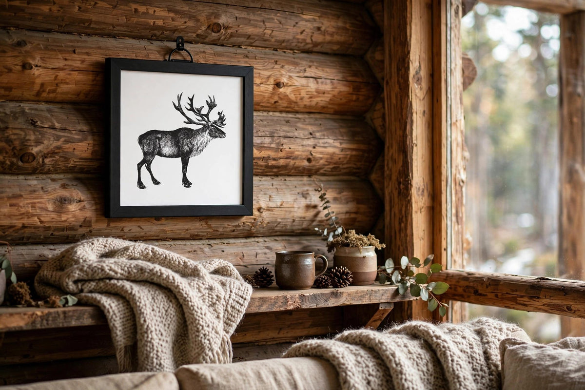 Rustic Caribou Naturalist Print