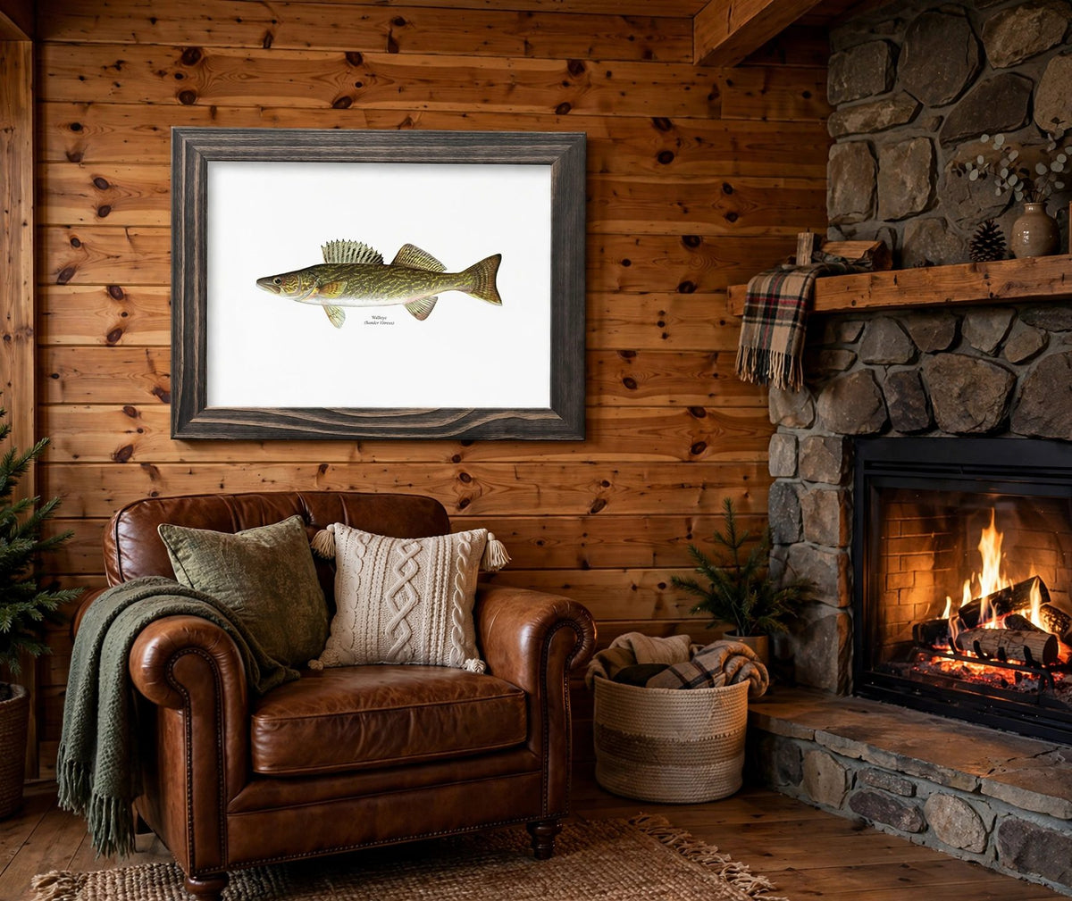 Walleye Vintage Naturalist Print