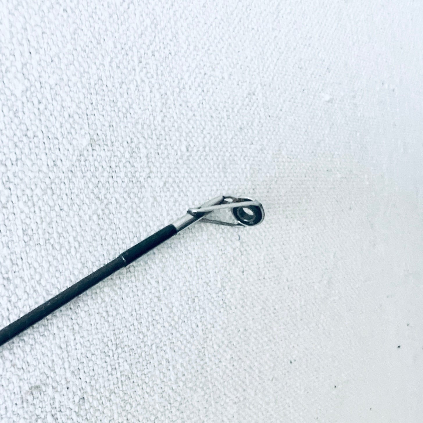 Orvis 0380 Graphite Spinning Rod tip-top guide close-up