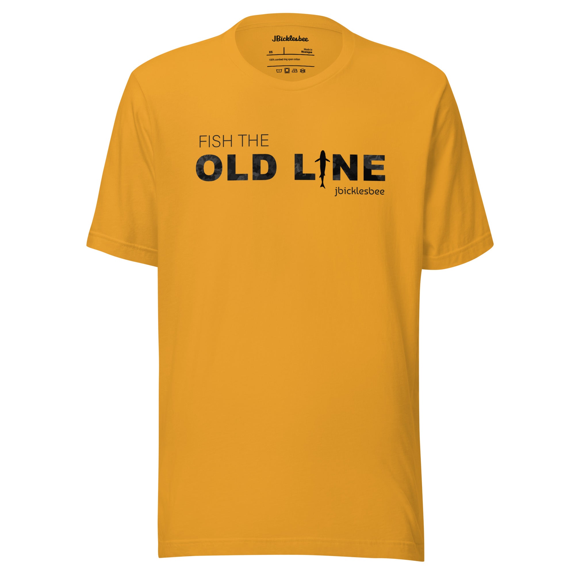 OLD LINE Maryland Fishing T-shirt Mustard