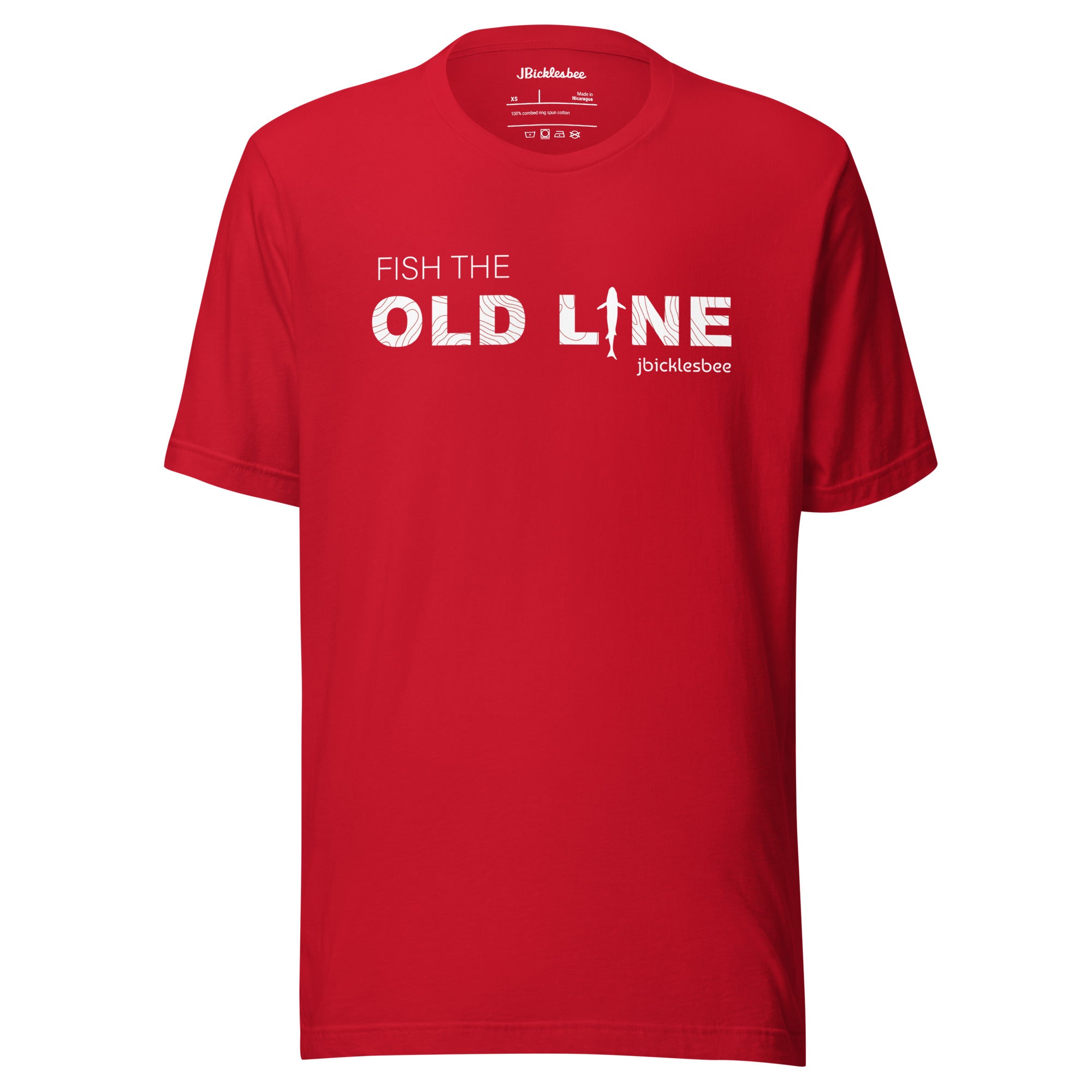 OLD LINE Maryland Fishing T-shirt Red