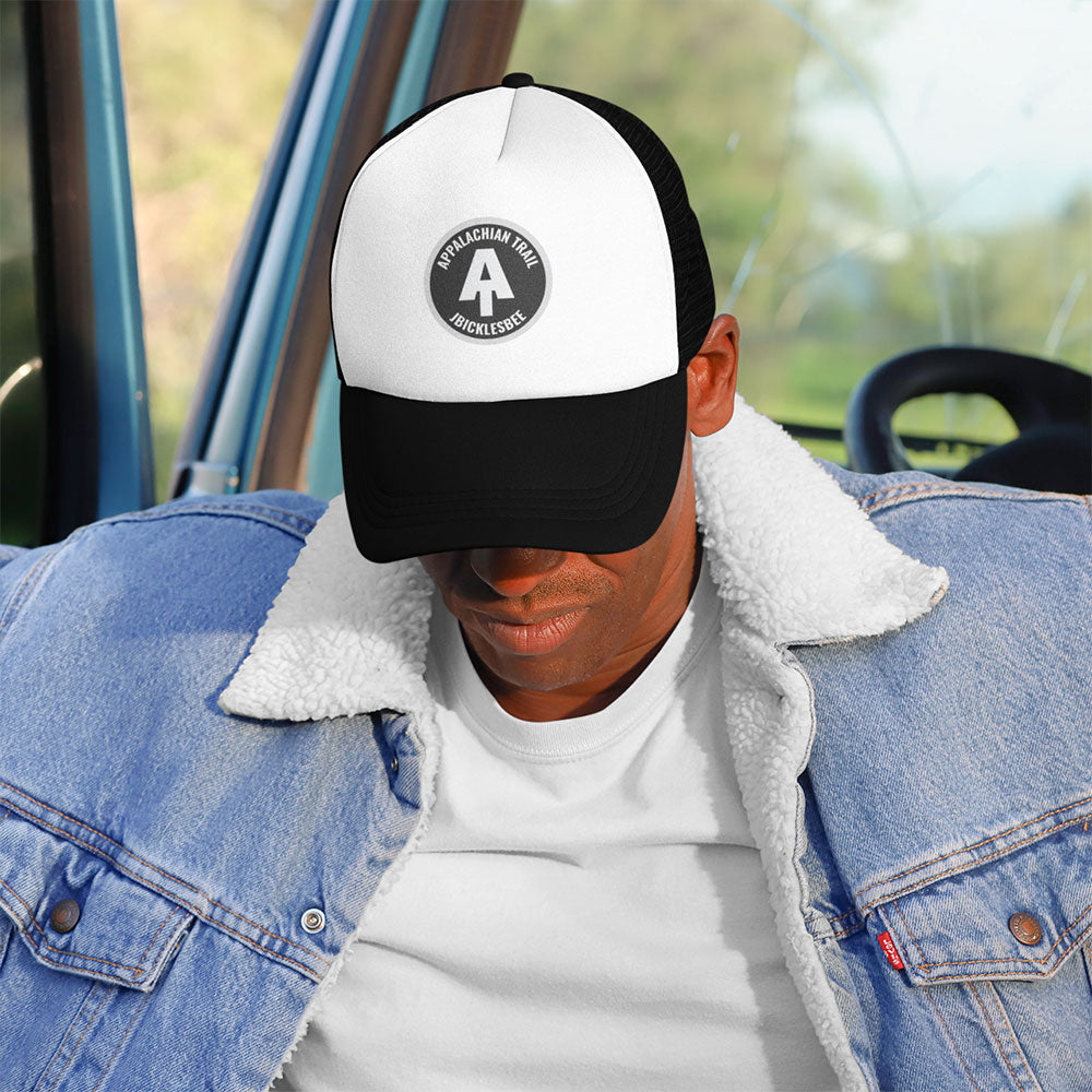 Retro Appalachian Trail Trucker Hat on man