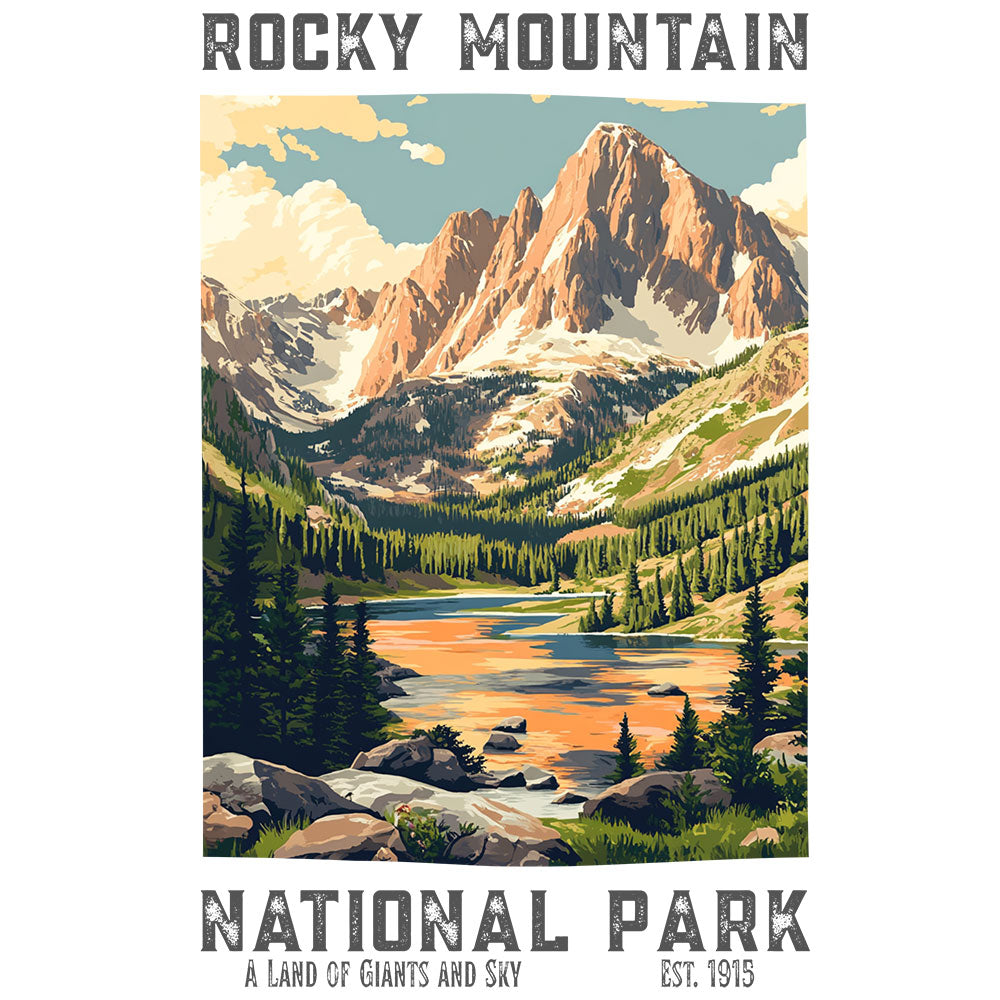 JBicklesbee Retro Rocky Mountain National Park T-shirt Design