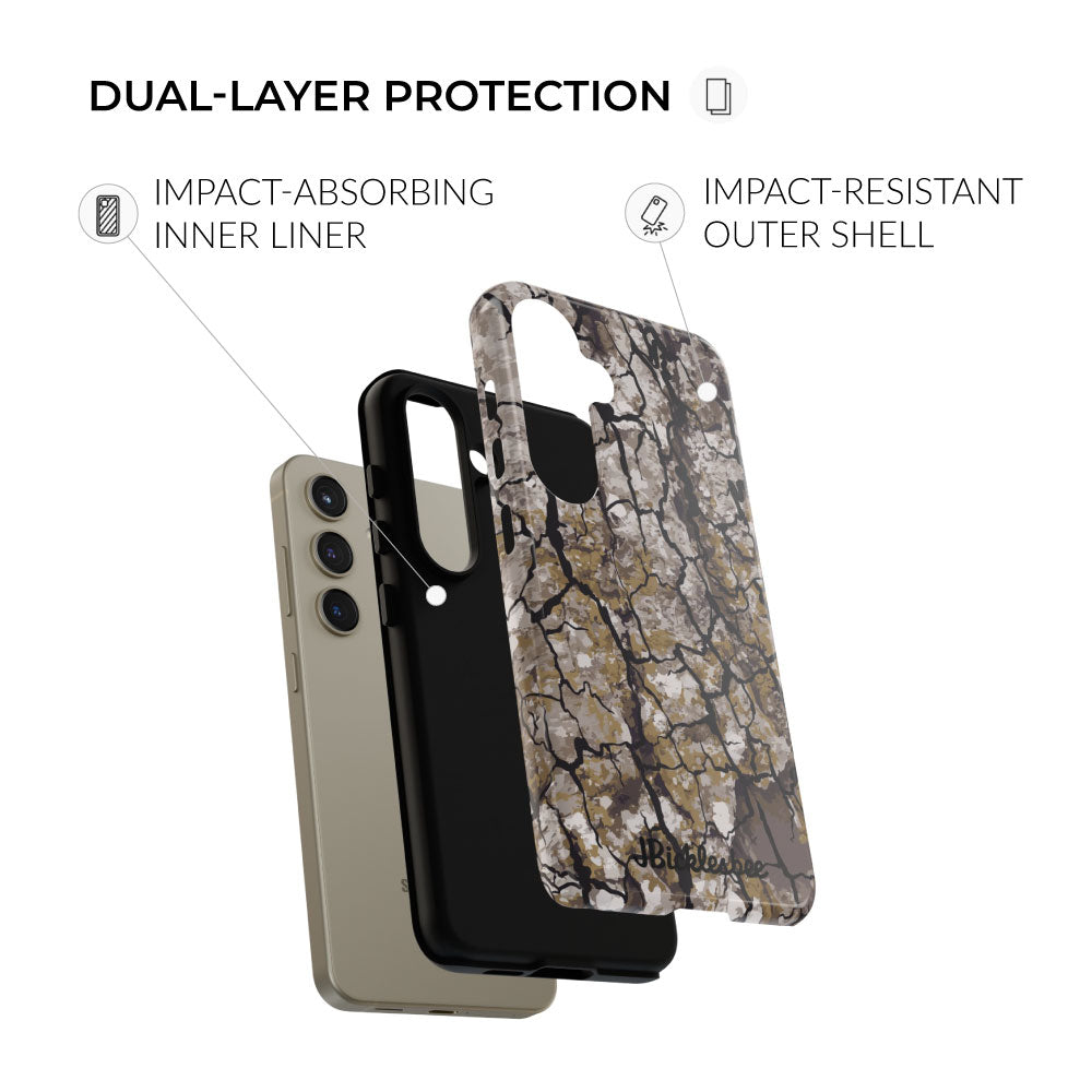 dual layer protection alpha bark camo samsung tough case