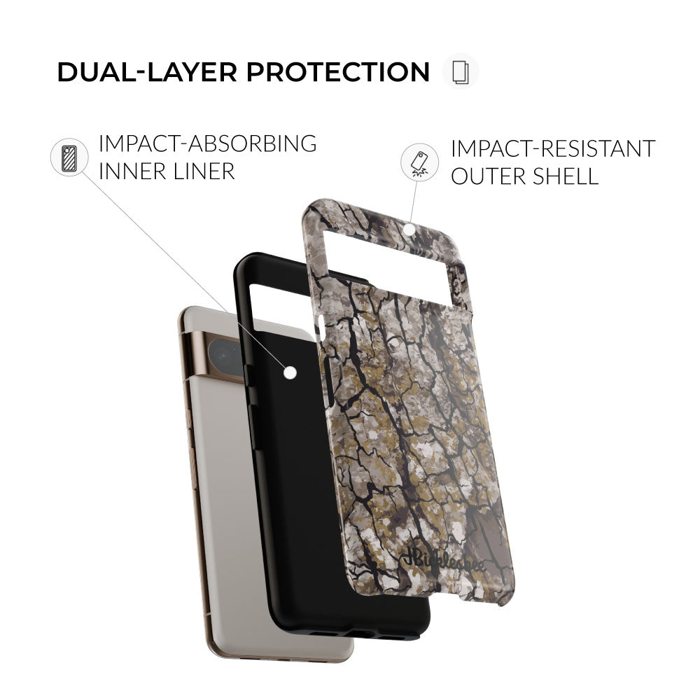 dual layer protection Alpha Tree Bark Camo Pixel Tough Case