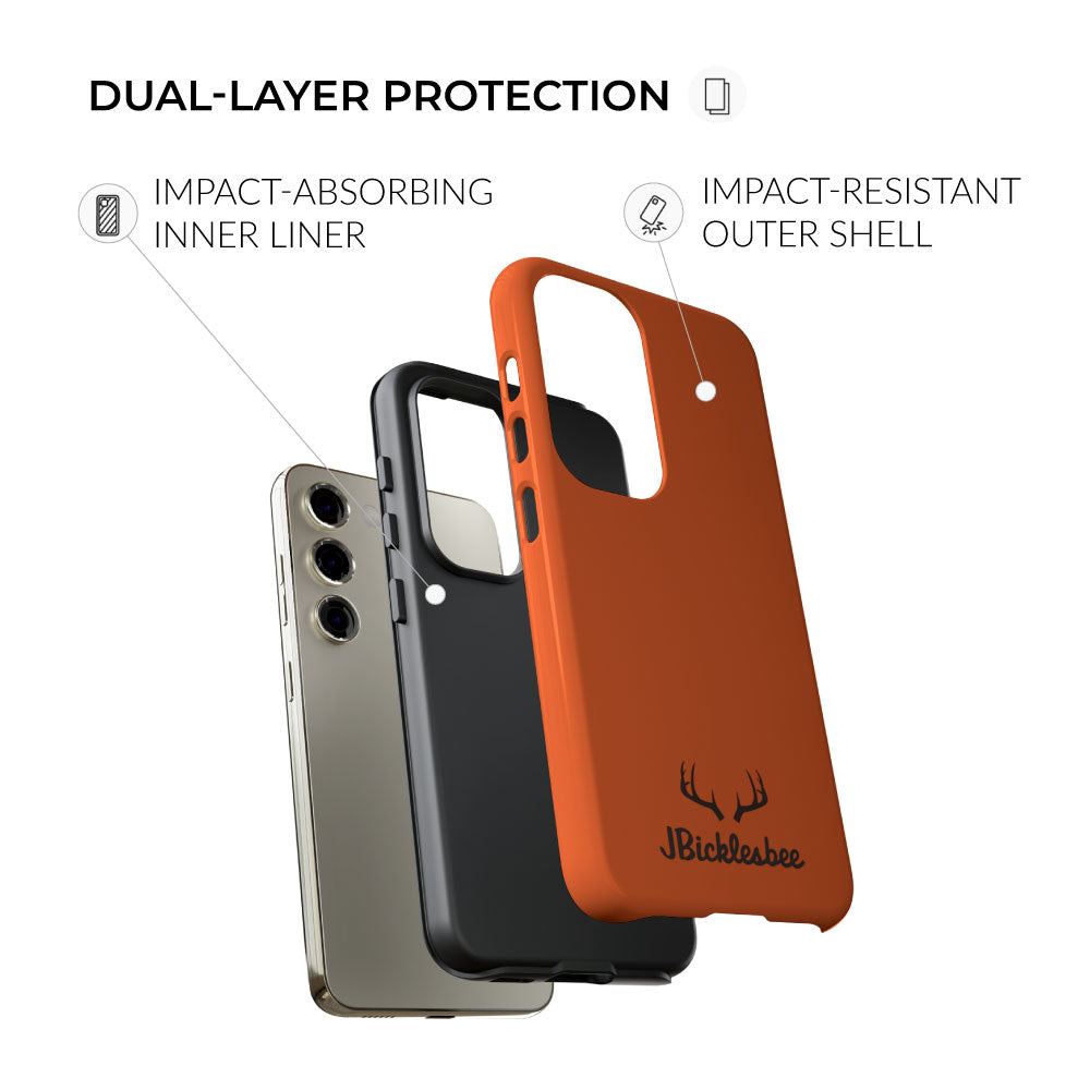 blaze orange hunter dual layer protection samsung tough case