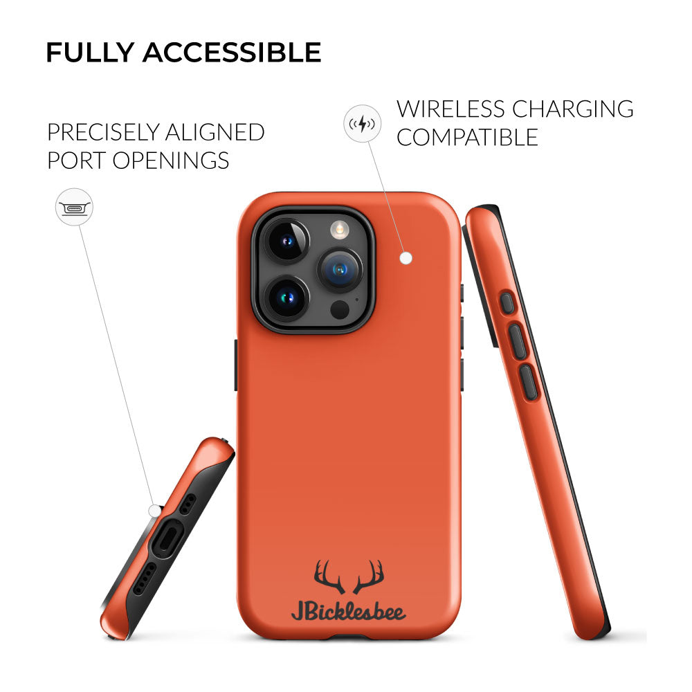 fully accessible blaze orange iphone snap case