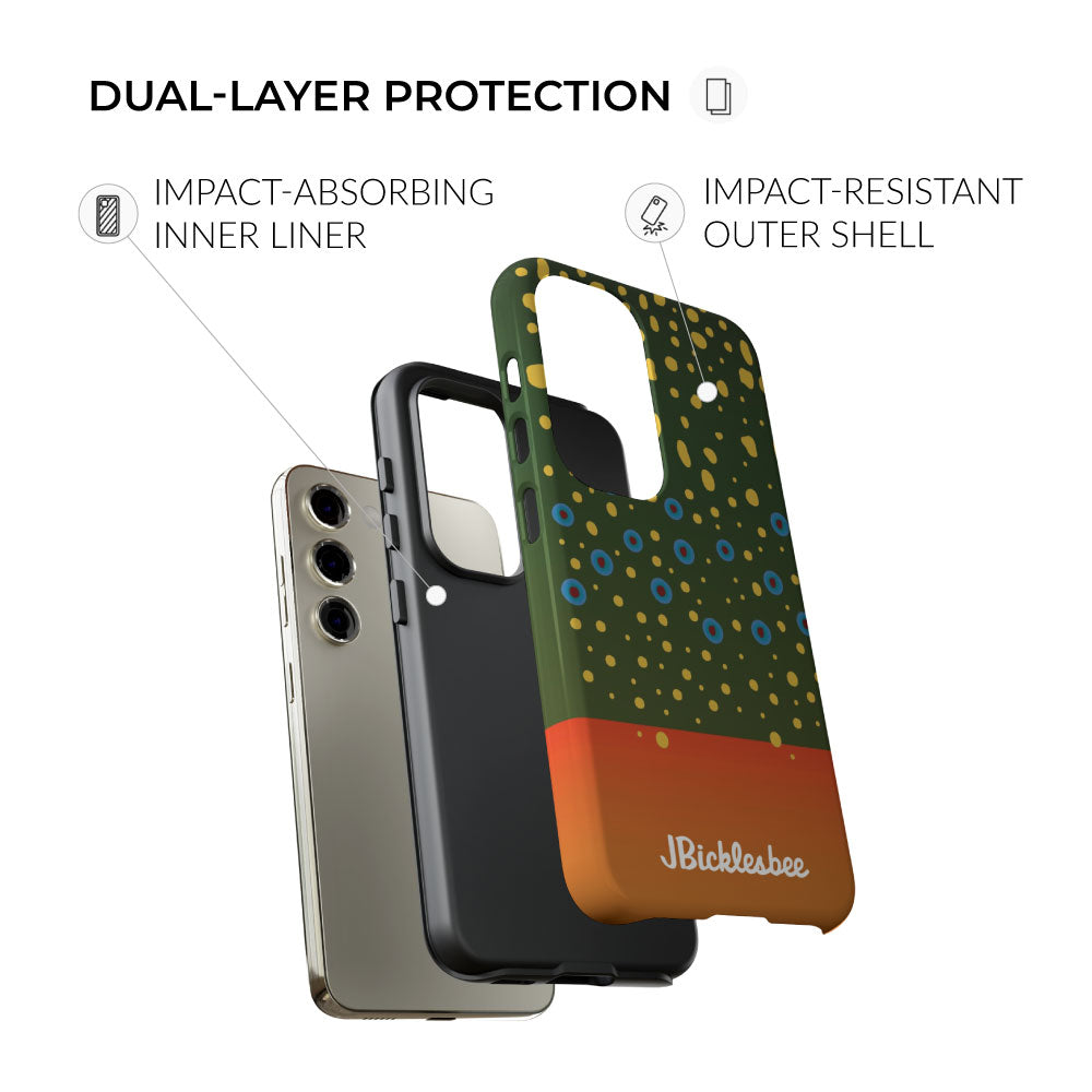 brook trout dual layer protection samsung tough case