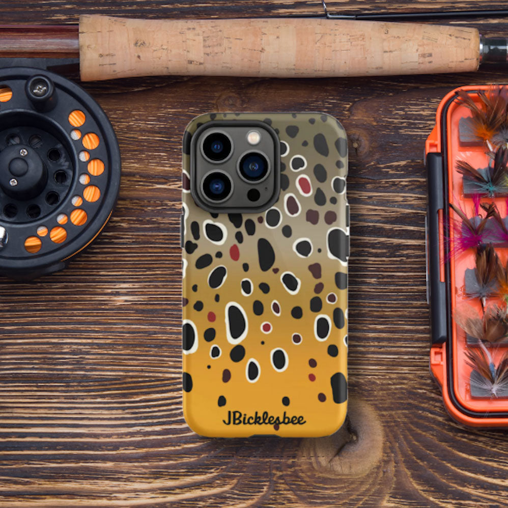 brown trout iphone case