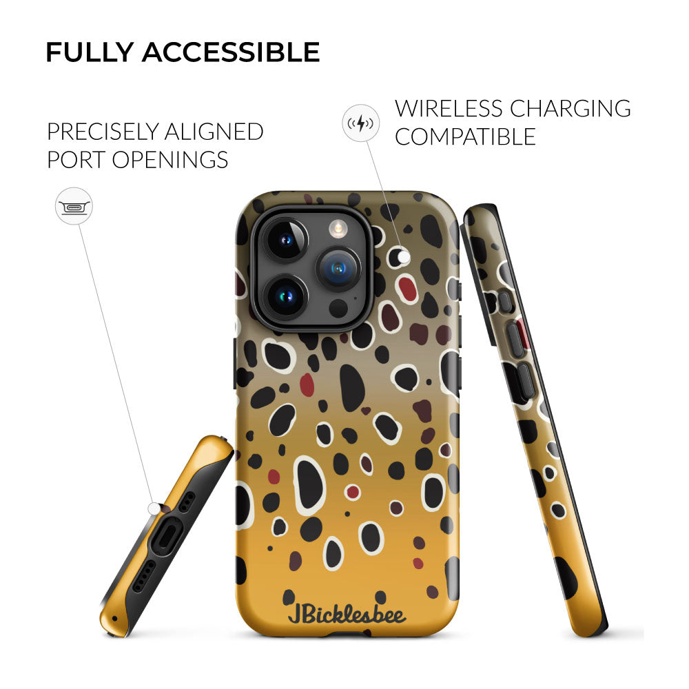brown trout fully accessible iphone snap case
