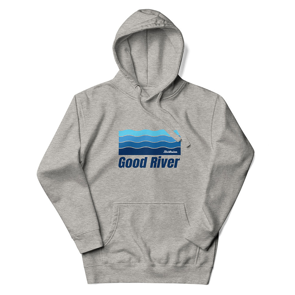 Good River Fishing Hoodie Carbon Grey