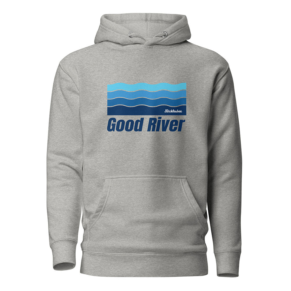 Good River Fishing Hoodie Carbon Grey