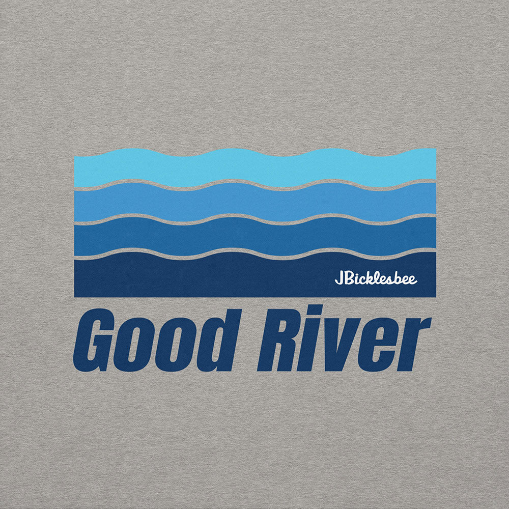 Good River design on Carbon Grey