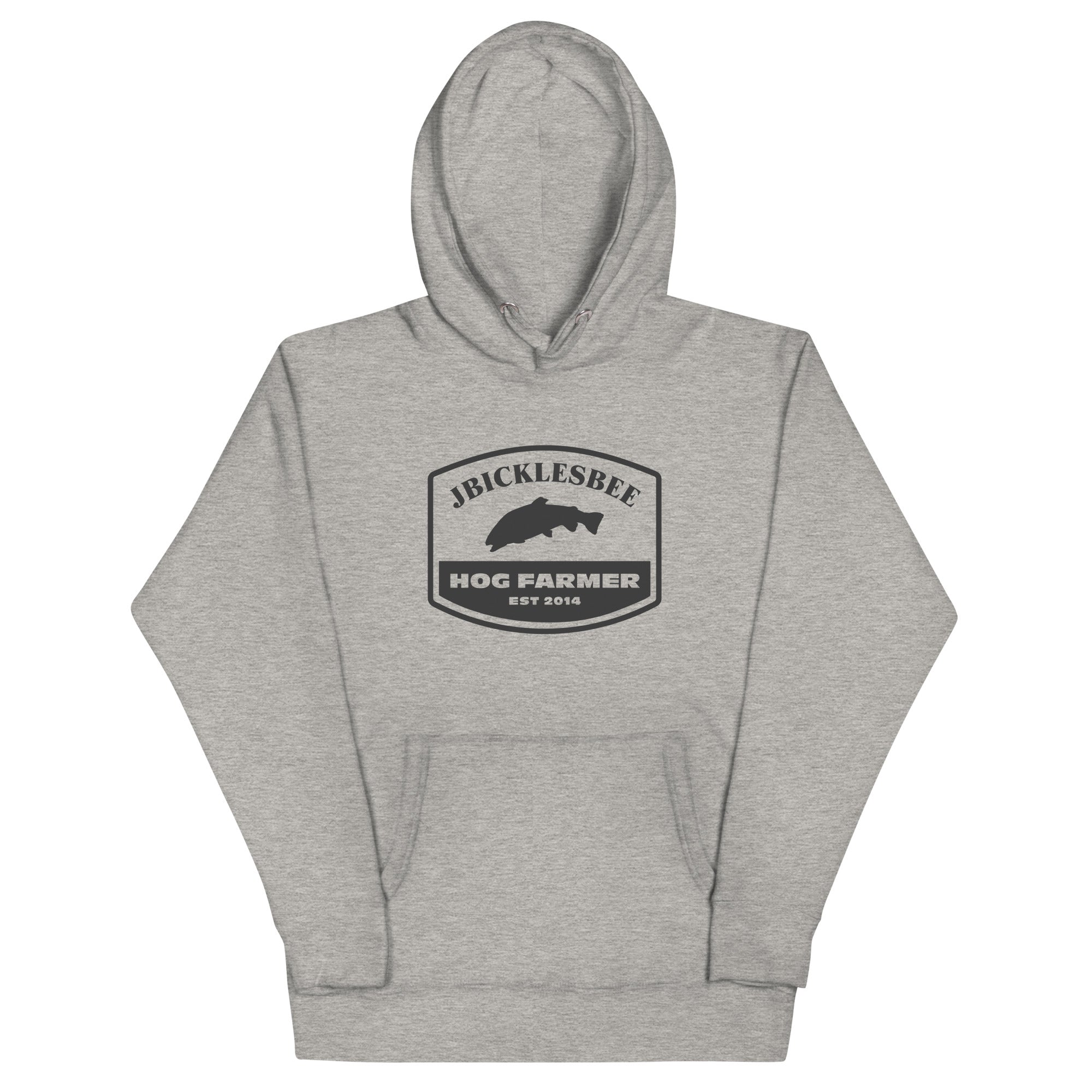 Retro Hog Farmer Trout Fishing Hoodie