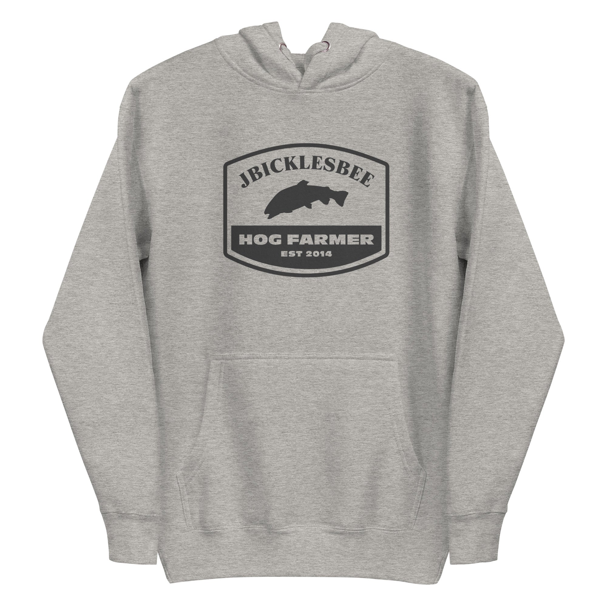 Retro Hog Farmer Trout Fishing Hoodie