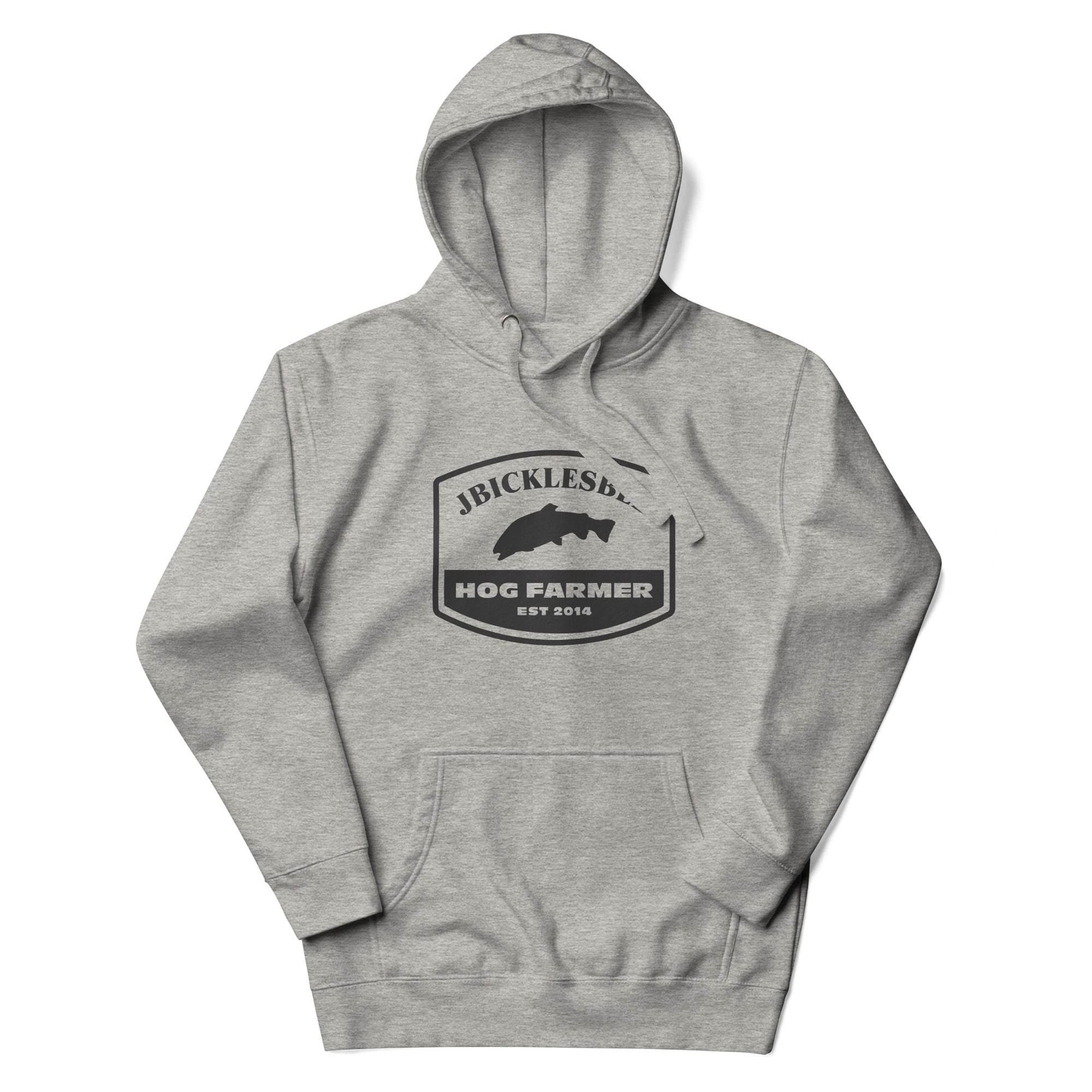 Retro Hog Farmer Trout Fishing Hoodie
