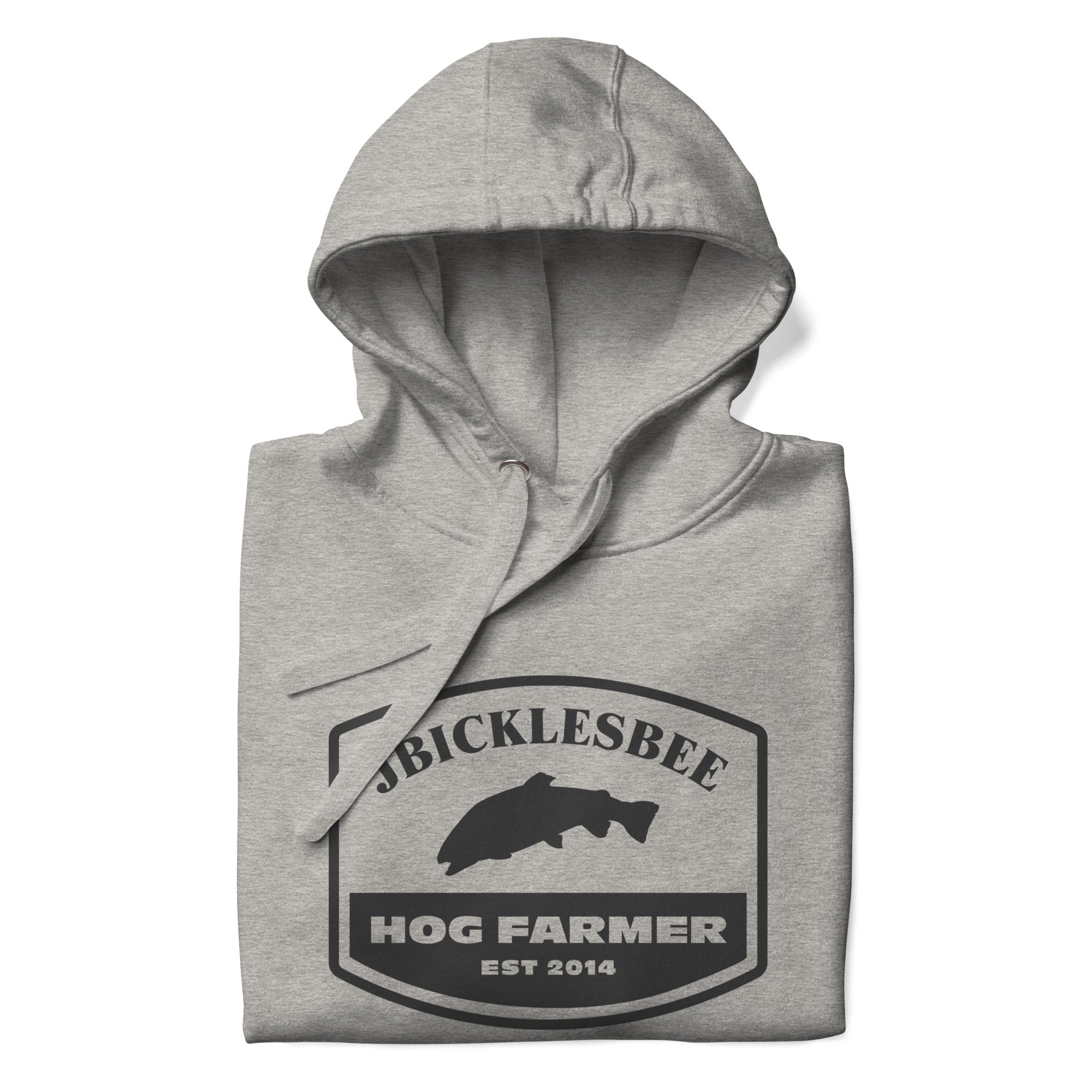 Retro Hog Farmer Trout Fishing Hoodie