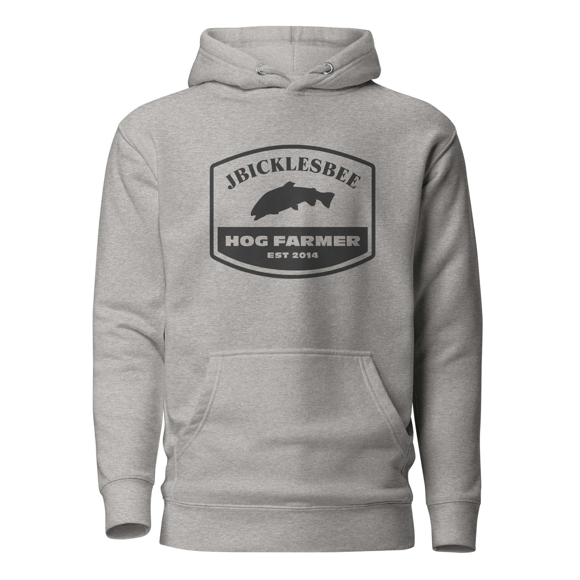 Retro Hog Farmer Trout Fishing Hoodie