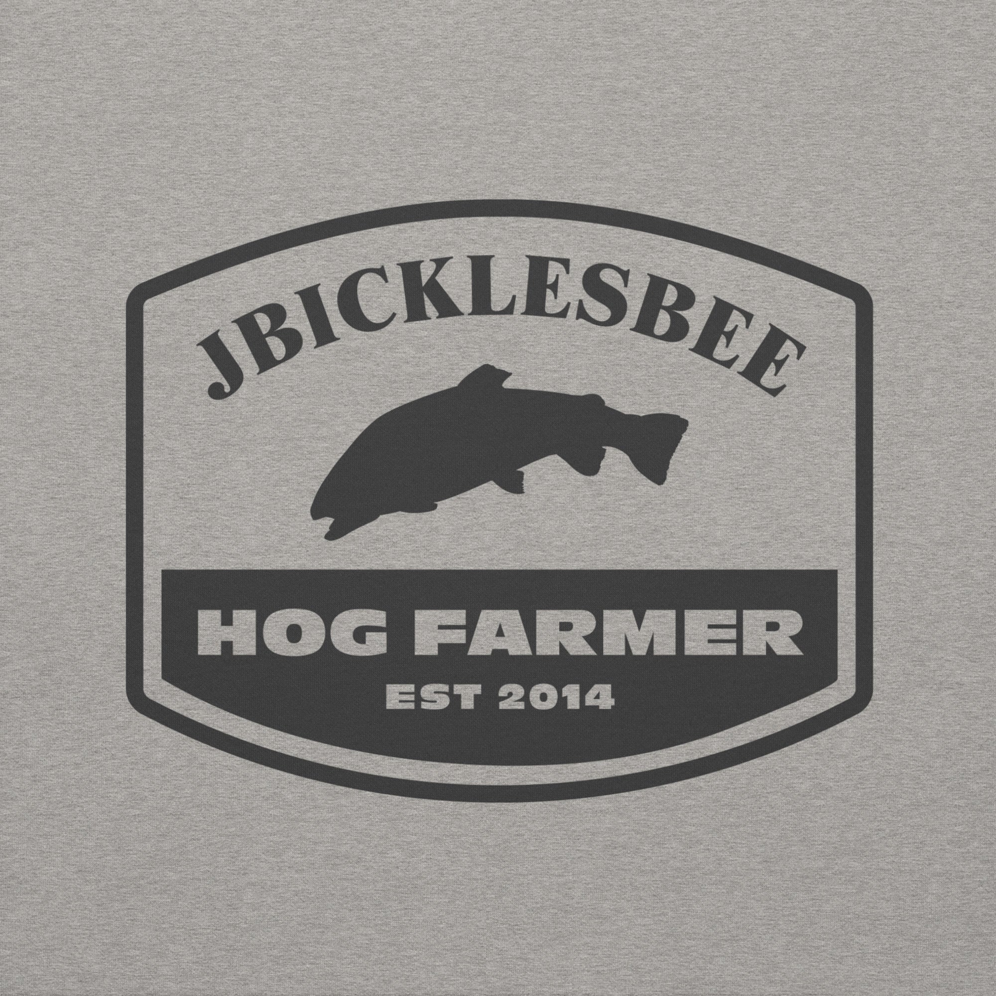 Retro Hog Farmer Trout Fishing Hoodie