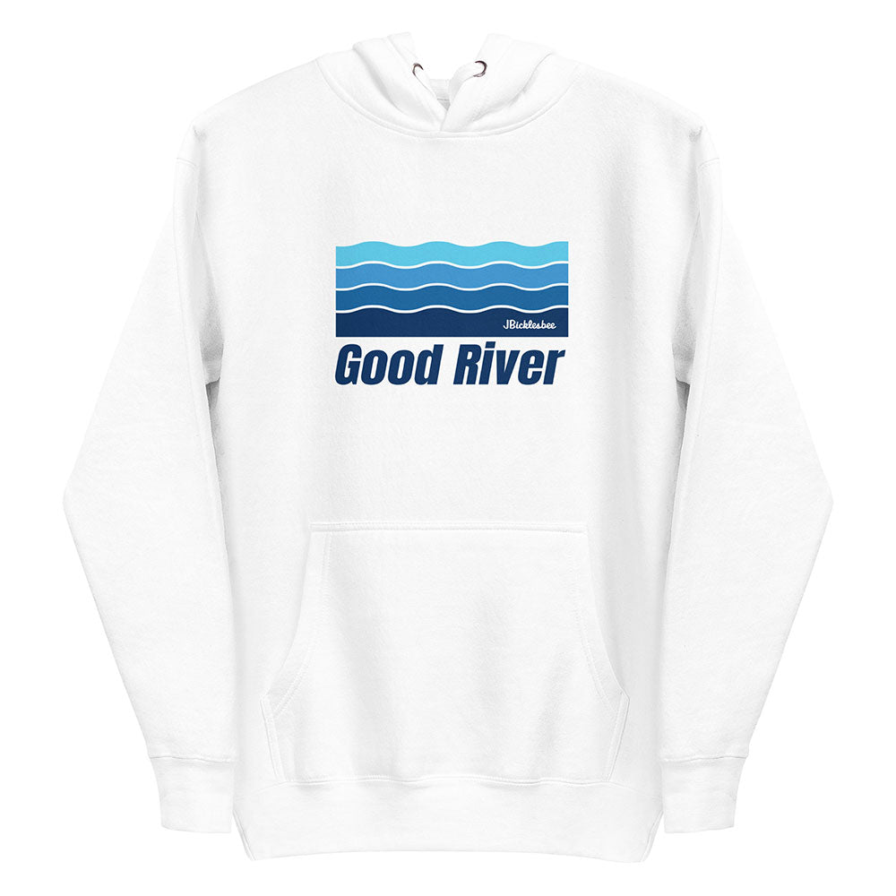 Good River Fishing Hoodie white