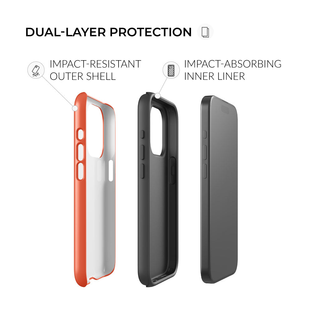 impact absorbing inner linner Blaze Orange Hunter iPhone Case