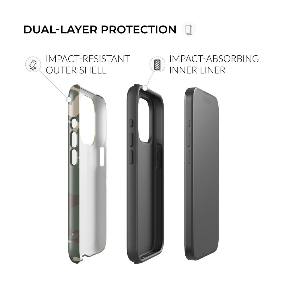 dual layer protection Duck Hunter Camo iPhone Case