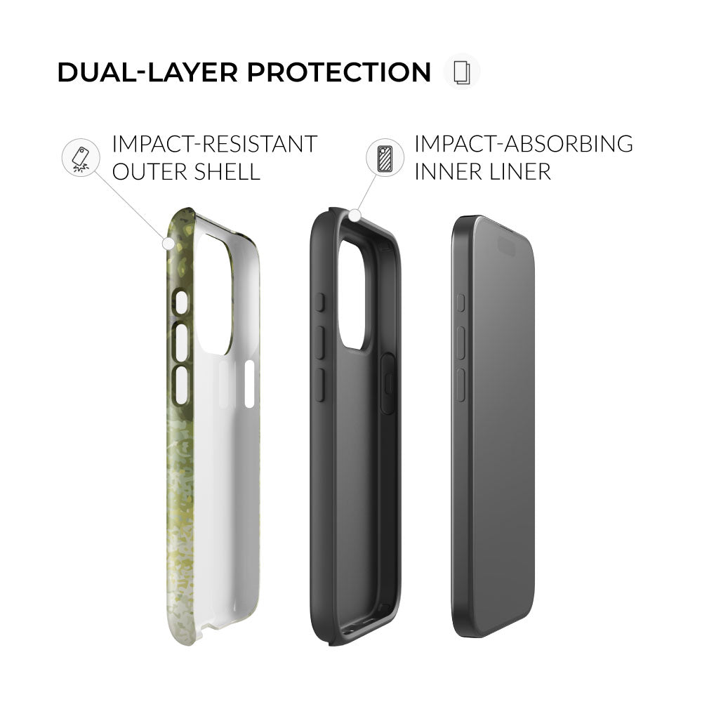 impact-resistant Muskie Pattern iPhone Case