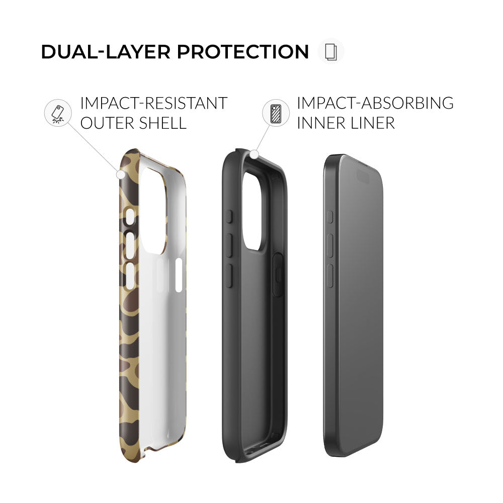 dual layer protection Retro Duck Camo iPhone Case
