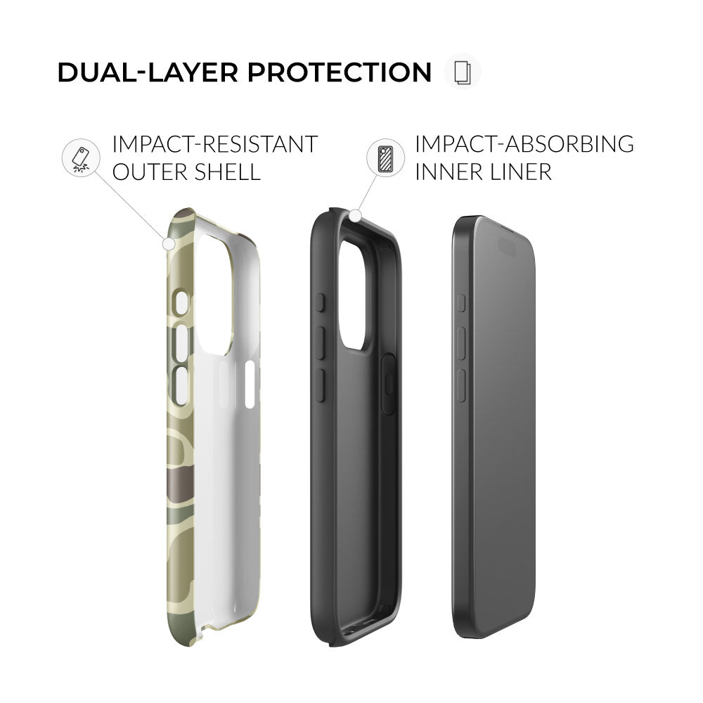 impact resistant Retro Forest Camo iPhone Case