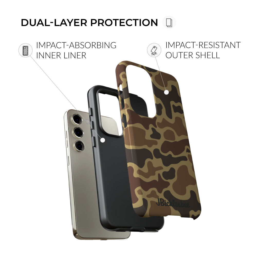 retro duck camo dual layer protection samsung tough case