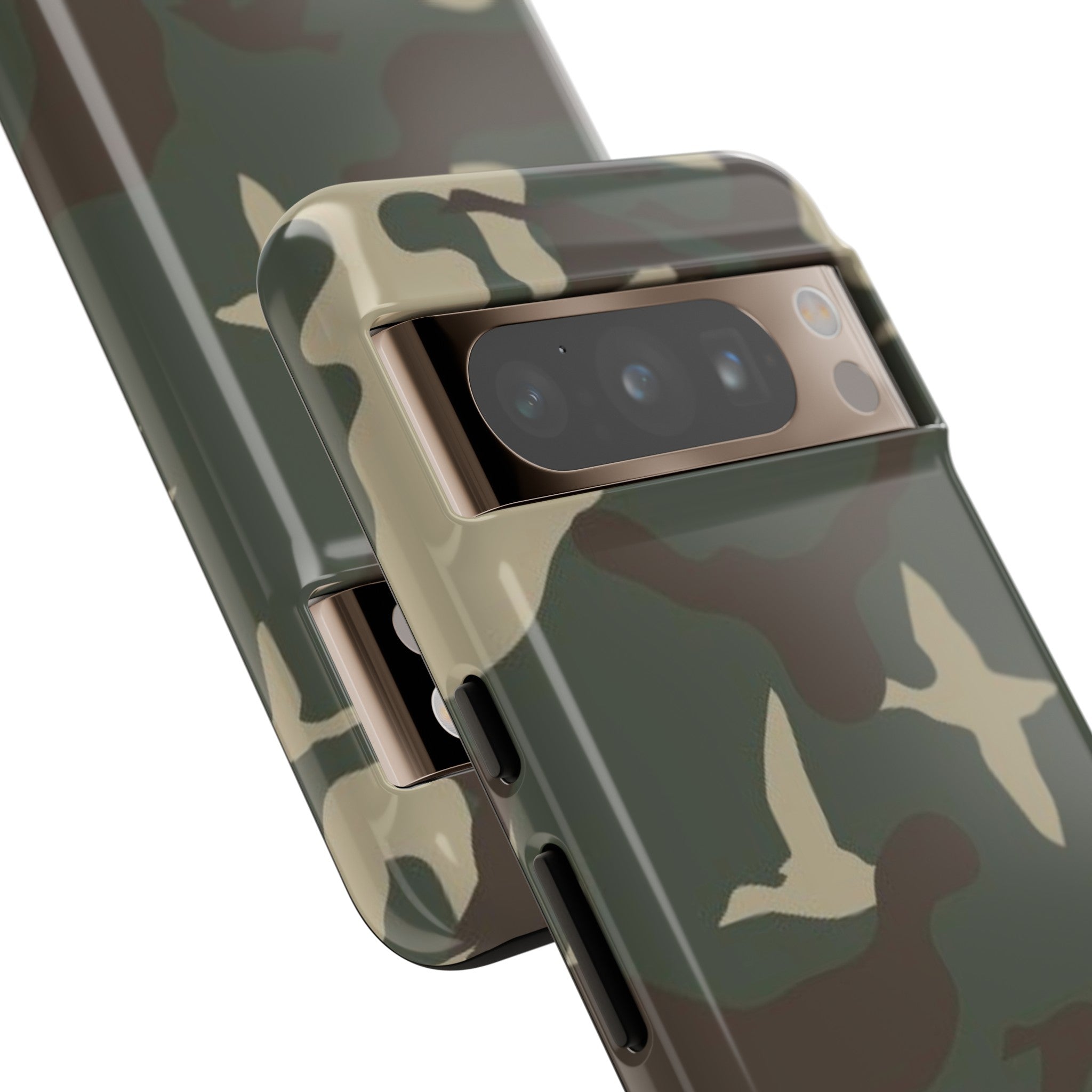 close up of camera protection Duck Hunter Camo Pixel Tough Case