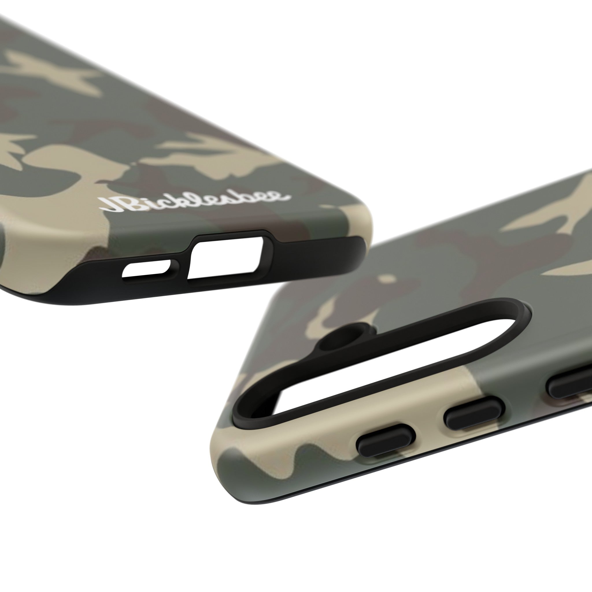 close up view of access ports and buttons duck hunter camo samsung tough case