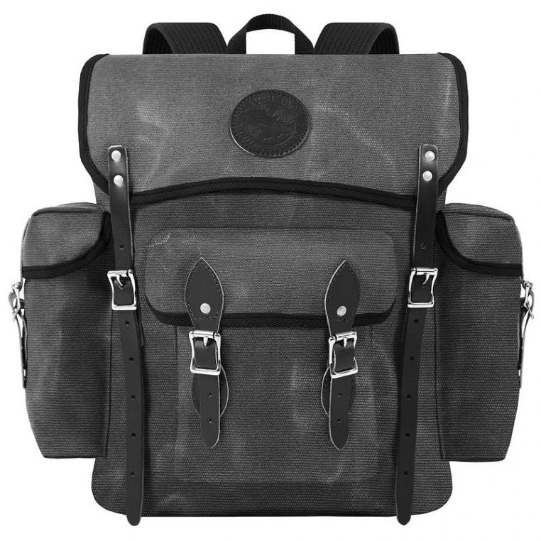 Duluth Pack Wanderer 24L Canvas Hiking Backpack in gray