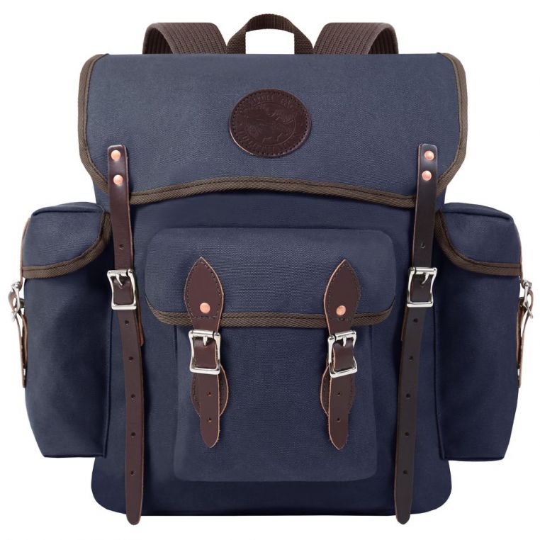 Duluth Pack Wanderer 24L Canvas Hiking Backpack in navy