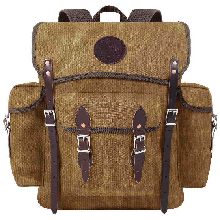 Duluth Pack Wanderer 24L Canvas Hiking Backpack in tan