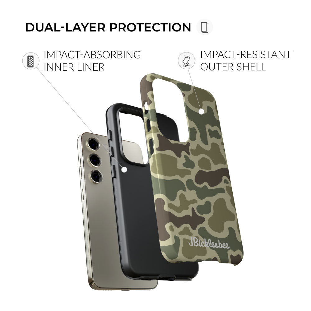 forest duck camo dual layer protection samsung tough case