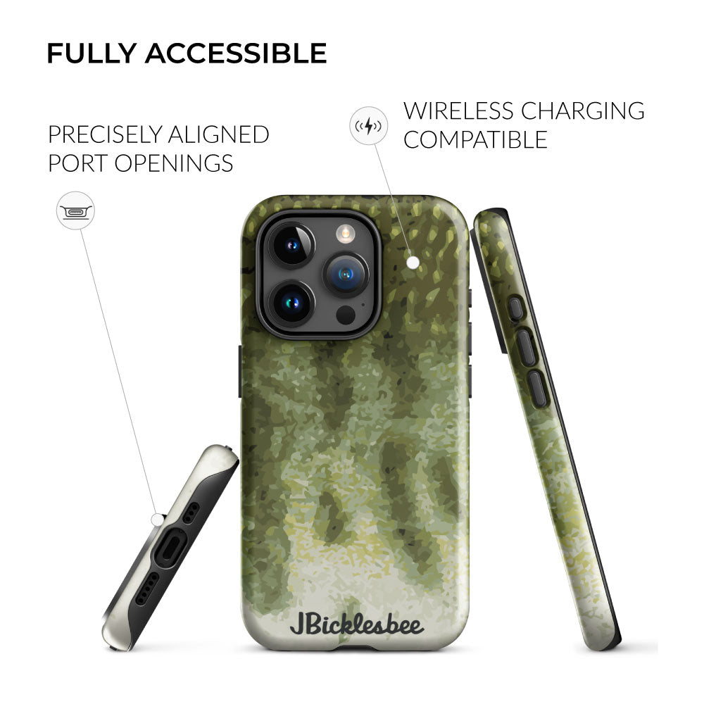 wireless charging compatible Muskie Pattern iPhone Case