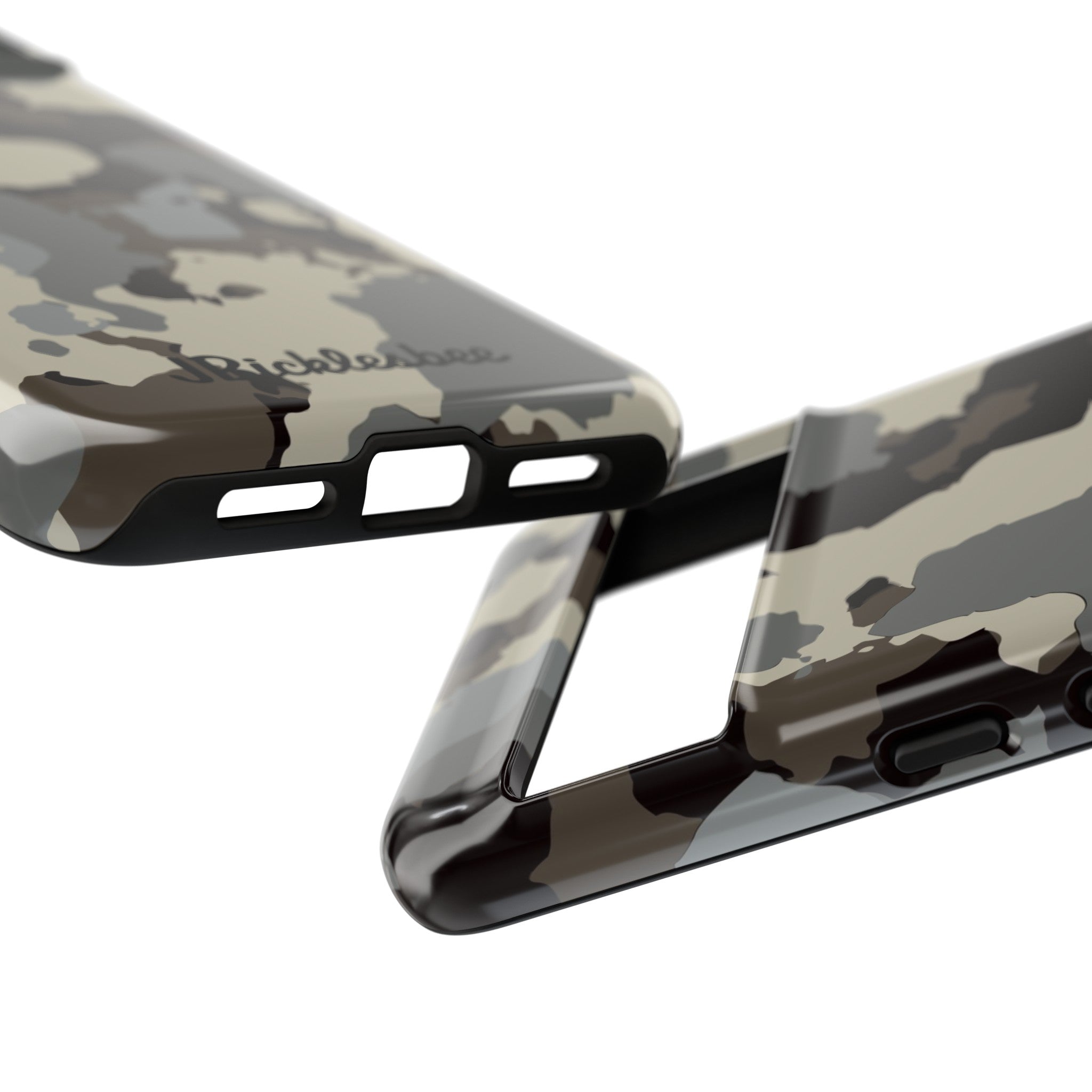 close up view of port access High Country Camo Pixel Tough Case