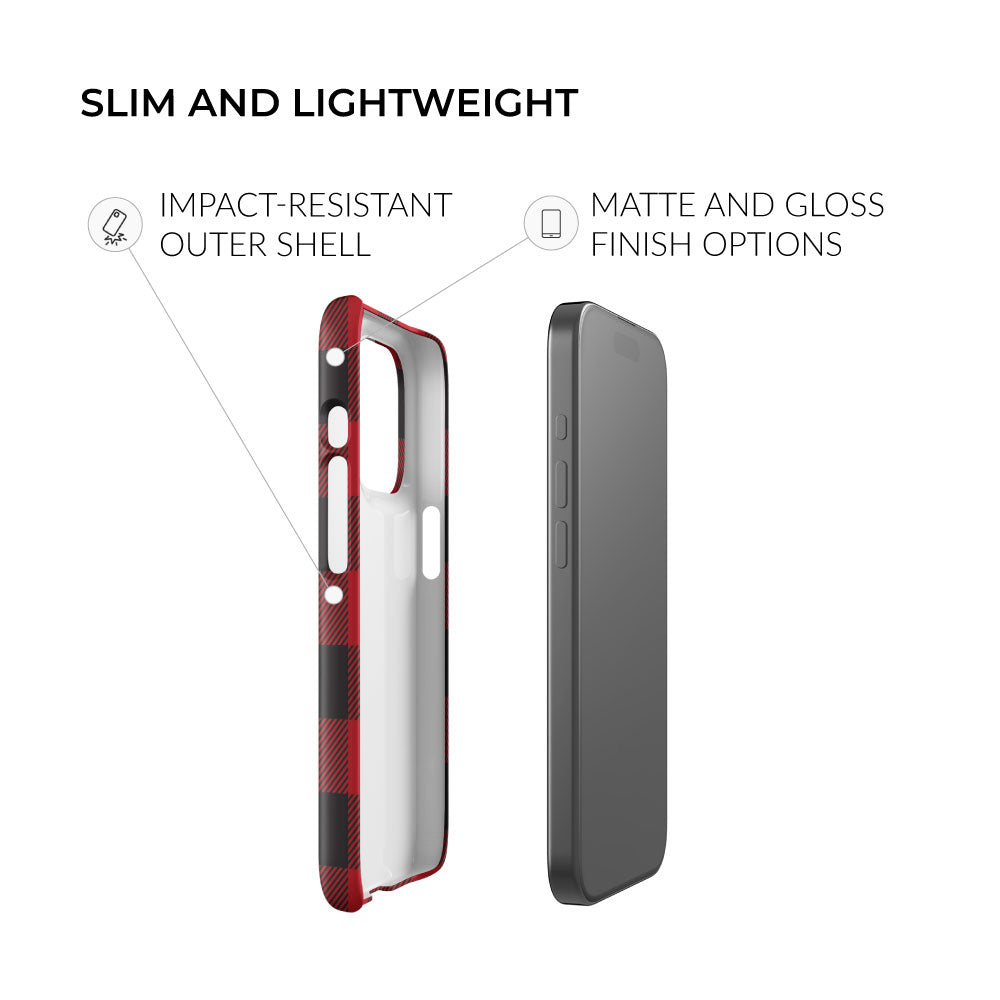 hunter plaid iphone snap case slim and lightweight design