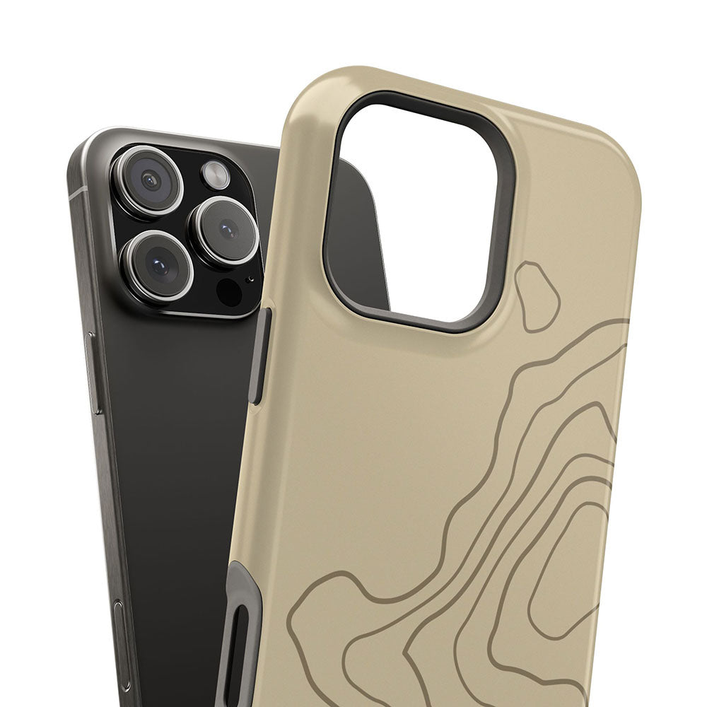 Overland Tan Topographical MagSafe iPhone Case