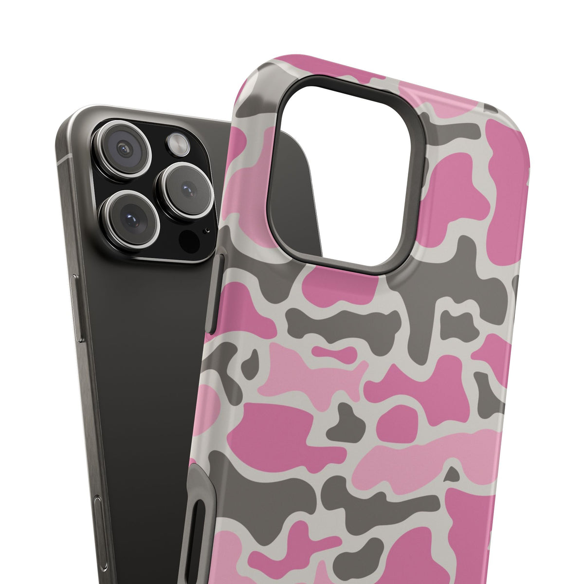 Pink Retro Duck Camo MagSafe iPhone Case