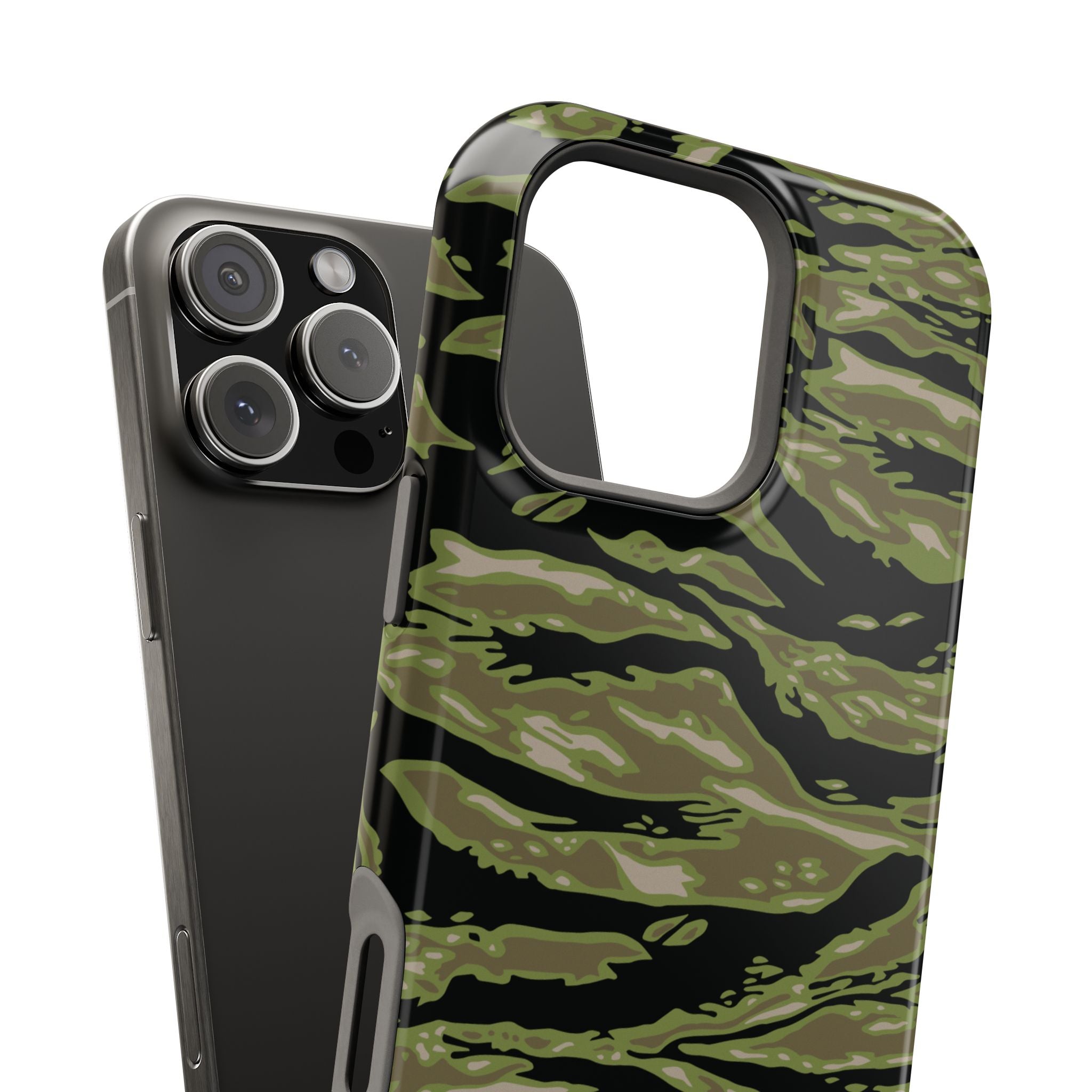 Retro Woodland Camo Tiger Stripe MagSafe iPhone Case