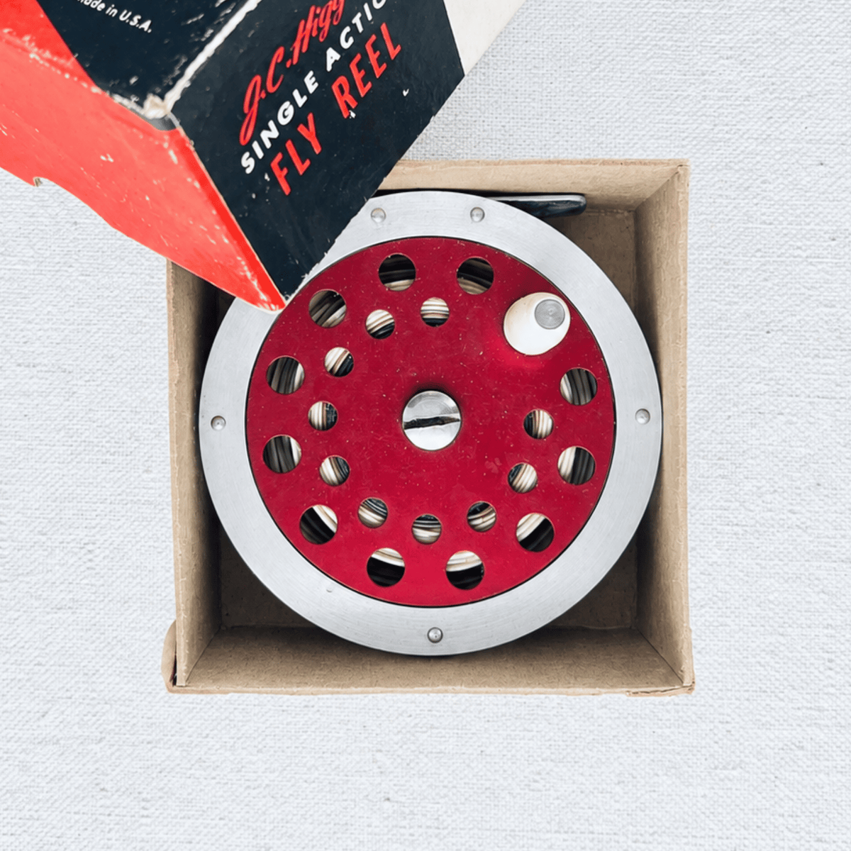 J.C. Higgins No. 3113 fly reel in original box