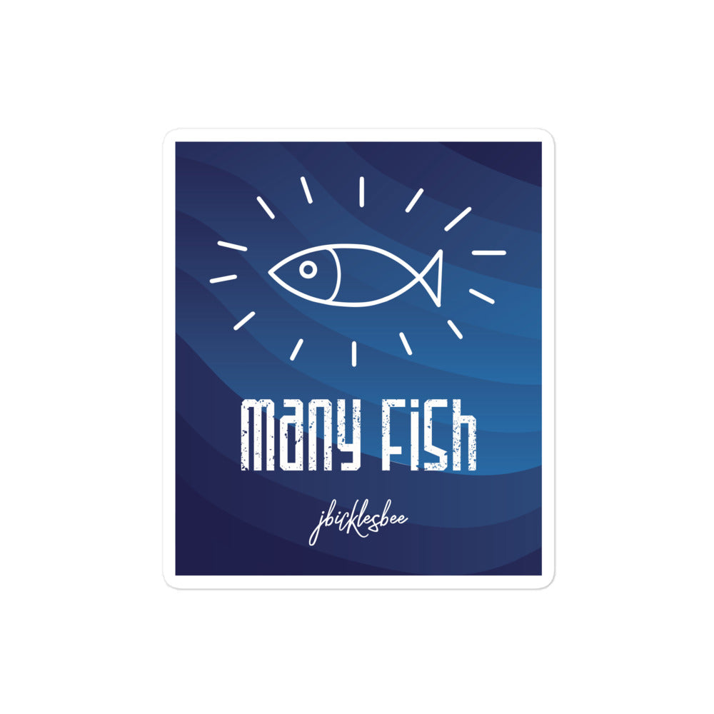 Native Many Fish Symbol Sticker