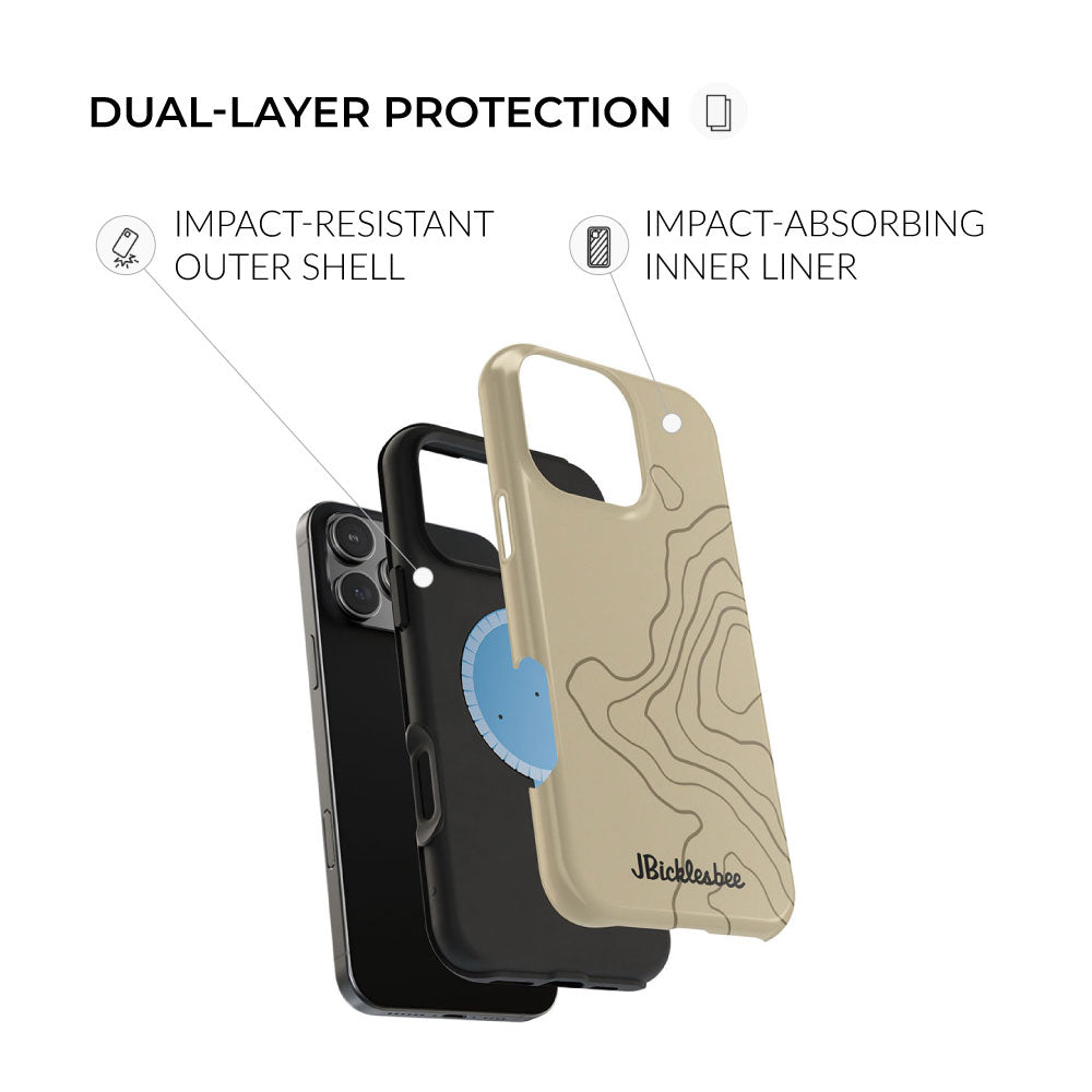 Overland Tan Topographical MagSafe iPhone Case